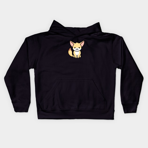 Fennec Fox Kids Hoodie by littlemandyart